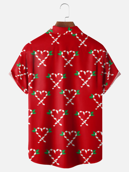 Men's Christmas Funny Graphic Short Sleeve Hawaiian Shirt